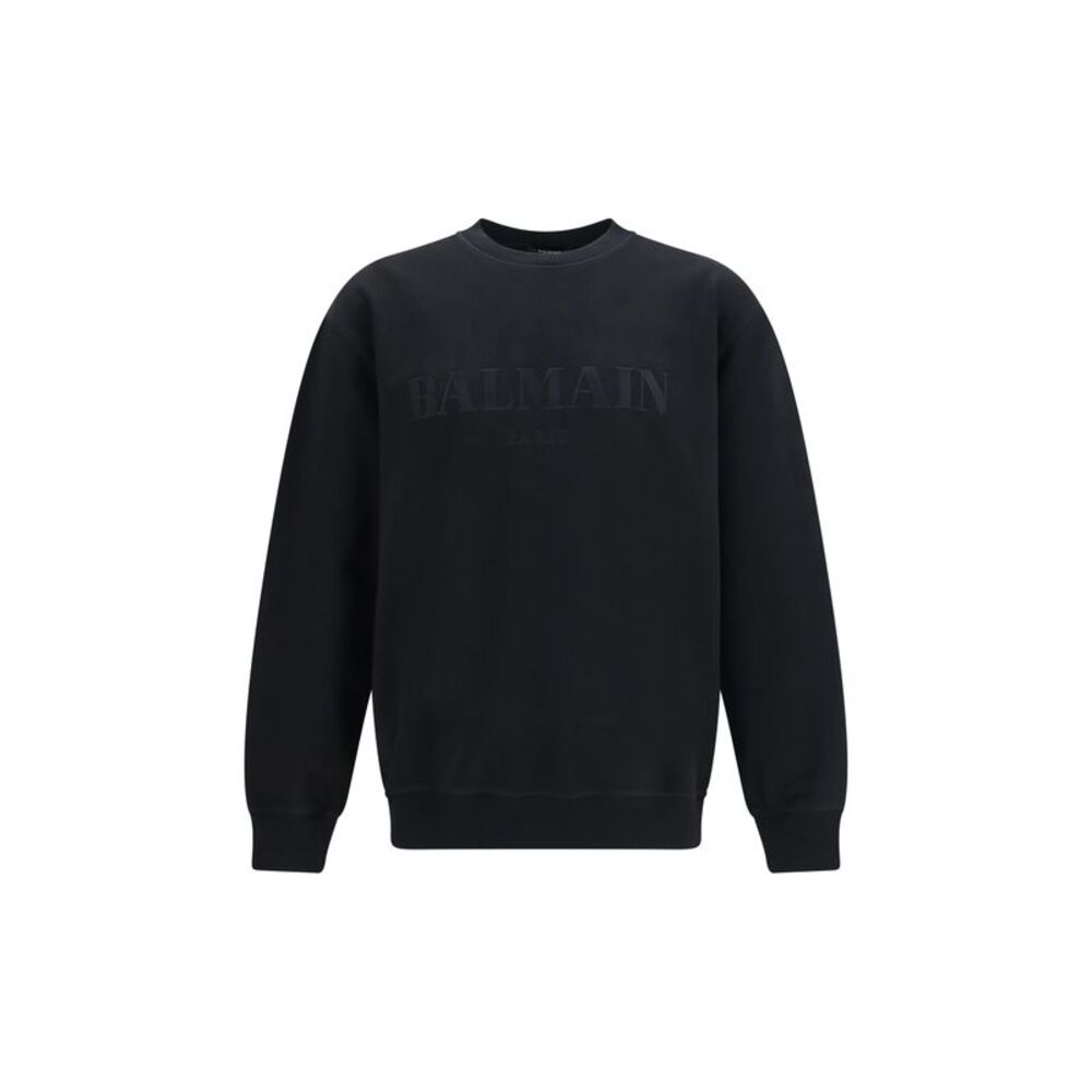 Balmain Men Vintage Embroidered Logo Sweatshirt